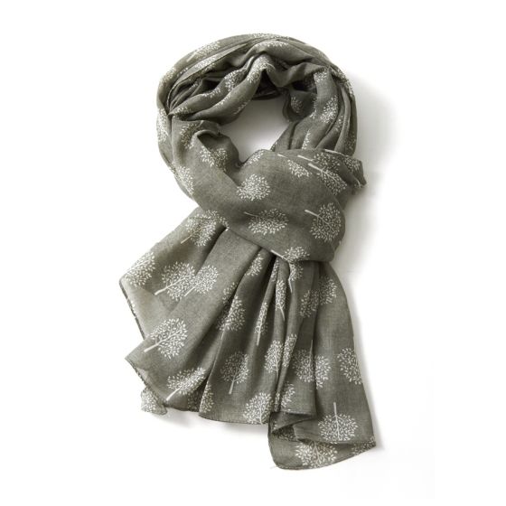 Mulberry trees Scarf - olive