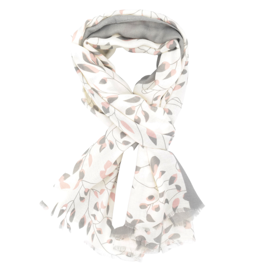 Little leaves Scarf - grey