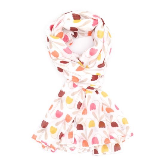 Sweet Tulips Scarf - pink