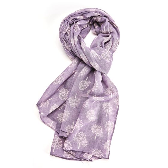 Mulberry trees Scarf - purple