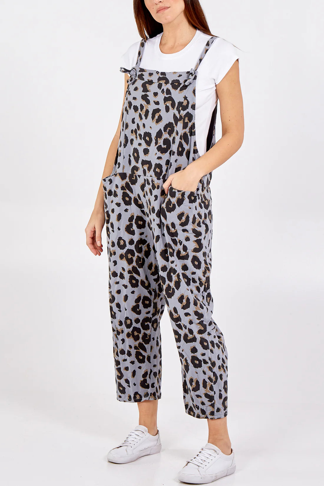 Leopard Print Dungarees