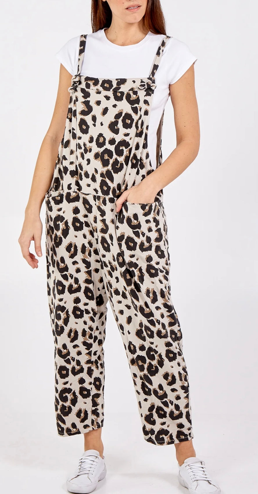 Leopard Print Dungarees